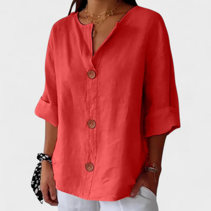 LINDA™ Blusa casual de lino