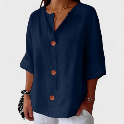 LINDA™ Blusa casual de lino