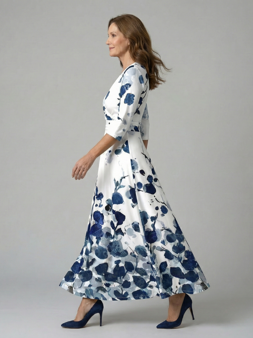 EMILIA™ Encanto Cruzado: Vestido Midi para Lucir con Estilo