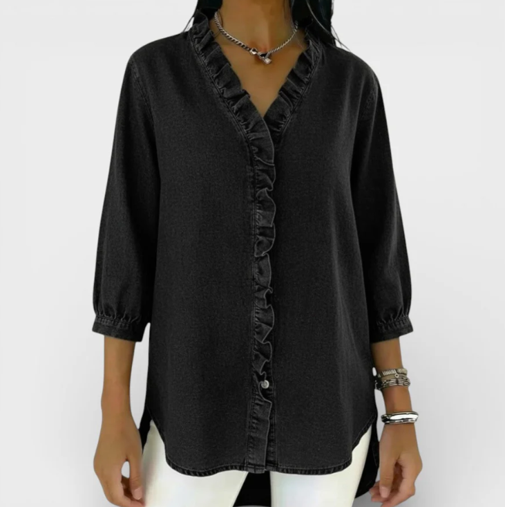 MONICA™ Blusa elegante con volantes