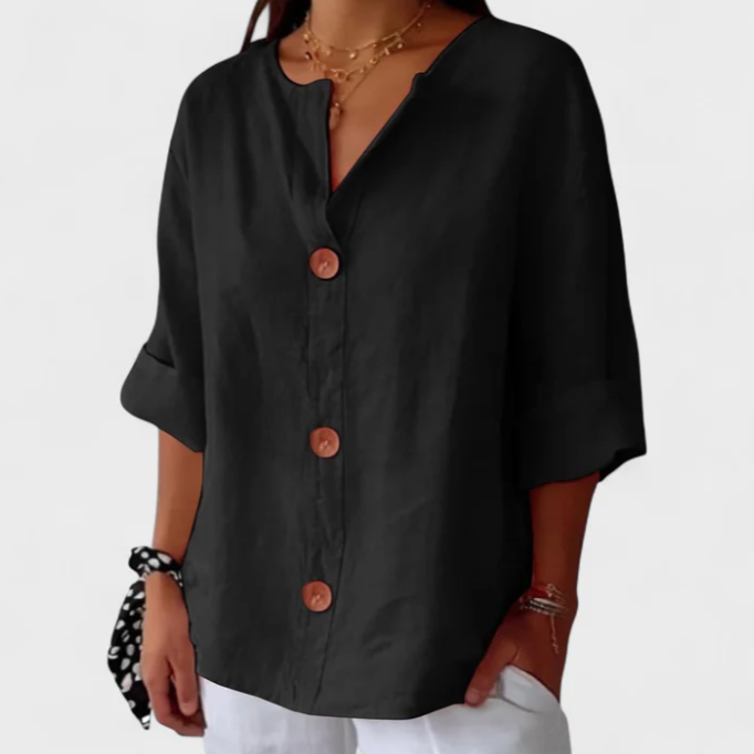LINDA™ Blusa casual de lino