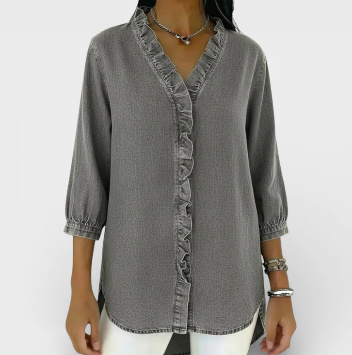 MONICA™ Blusa elegante con volantes