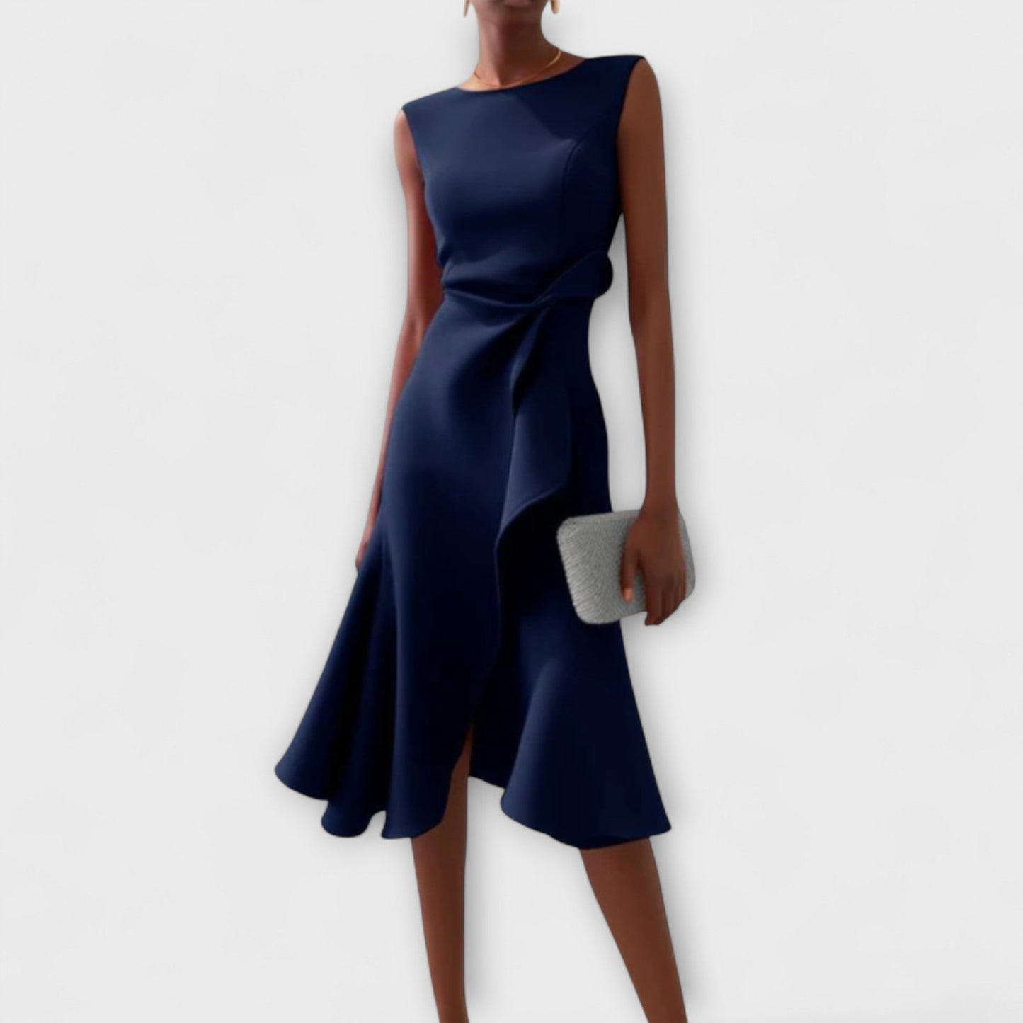 SHEILA™ Brillo y Elegancia en un Vestido Plisado 