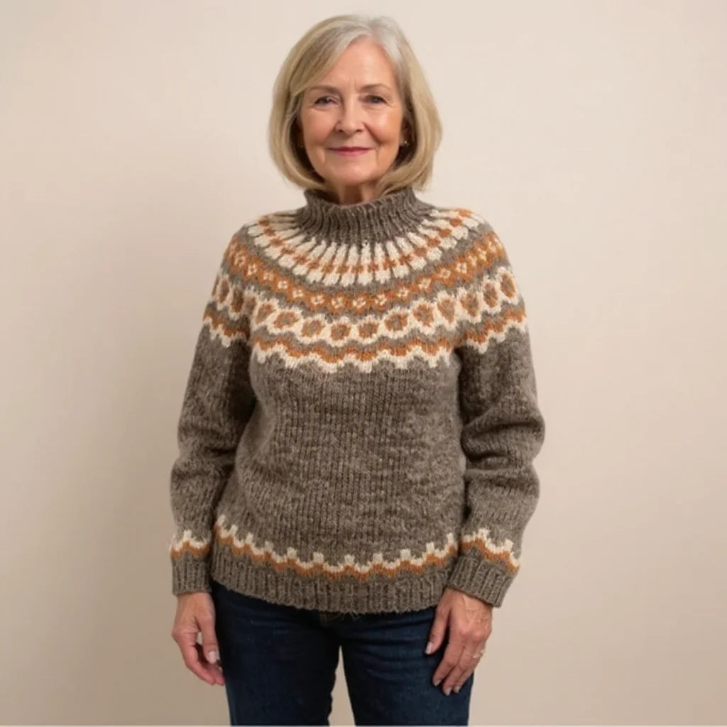 ELENA™ | SUÉTER VINTAGE DE PUNTO ISLANDÉS