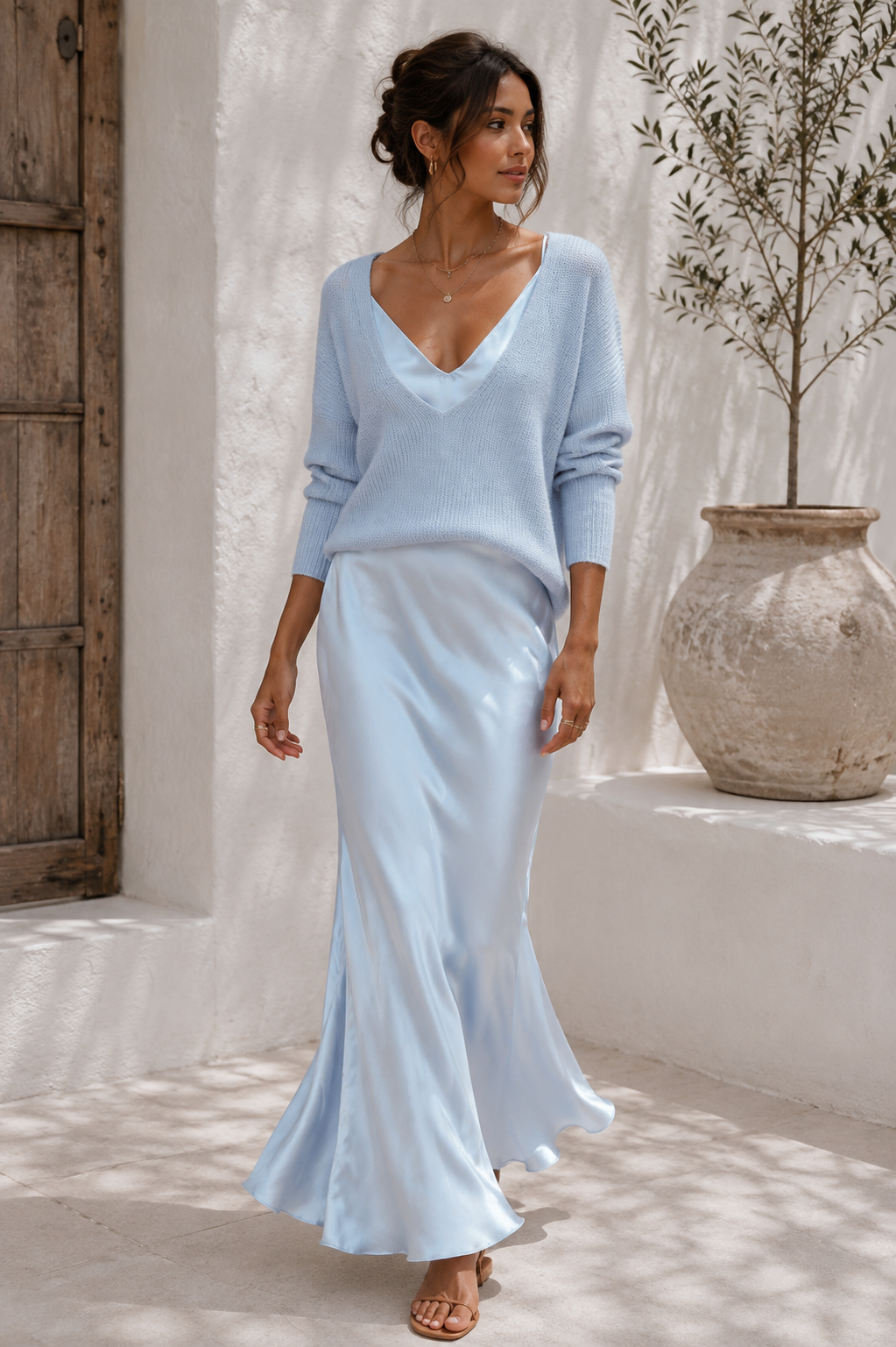 Alma | Vestido de Satén Elegante con Jersey