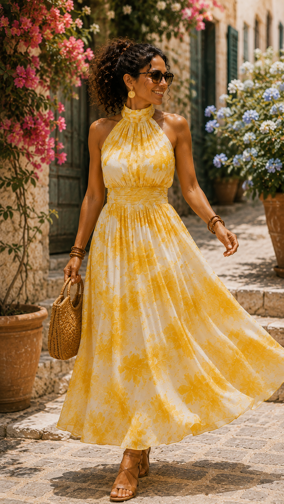 NOELIA™ Luz de Verano | Vestido Maxi Halter
