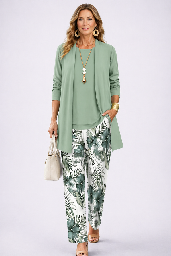 Lorie Conjunto de Tres Piezas de Elegancia Clásica