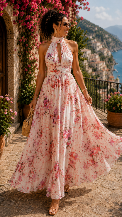 JULIA™ Jardín de Ensueño | Vestido Maxi Halter