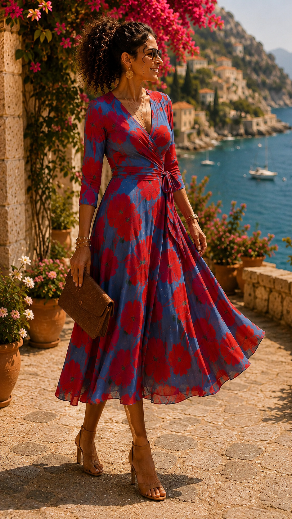 EMILIA™ Pasión en Flor | Vestido Maxi Cruzado