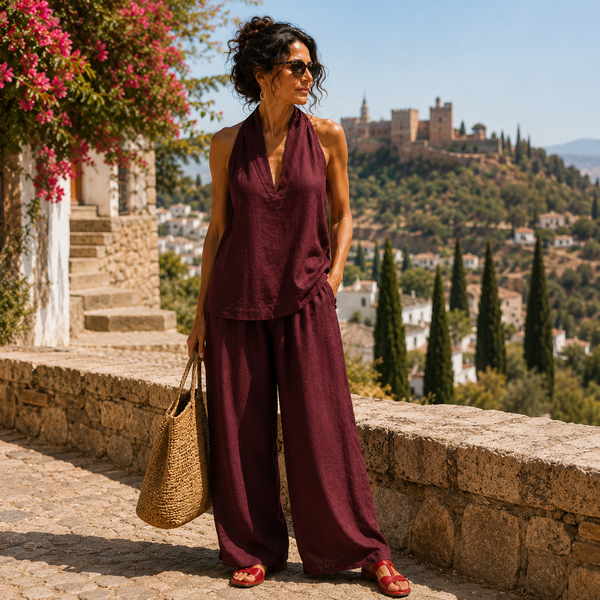 AITANA™ Conjunto de dos piezas con textura de lino
