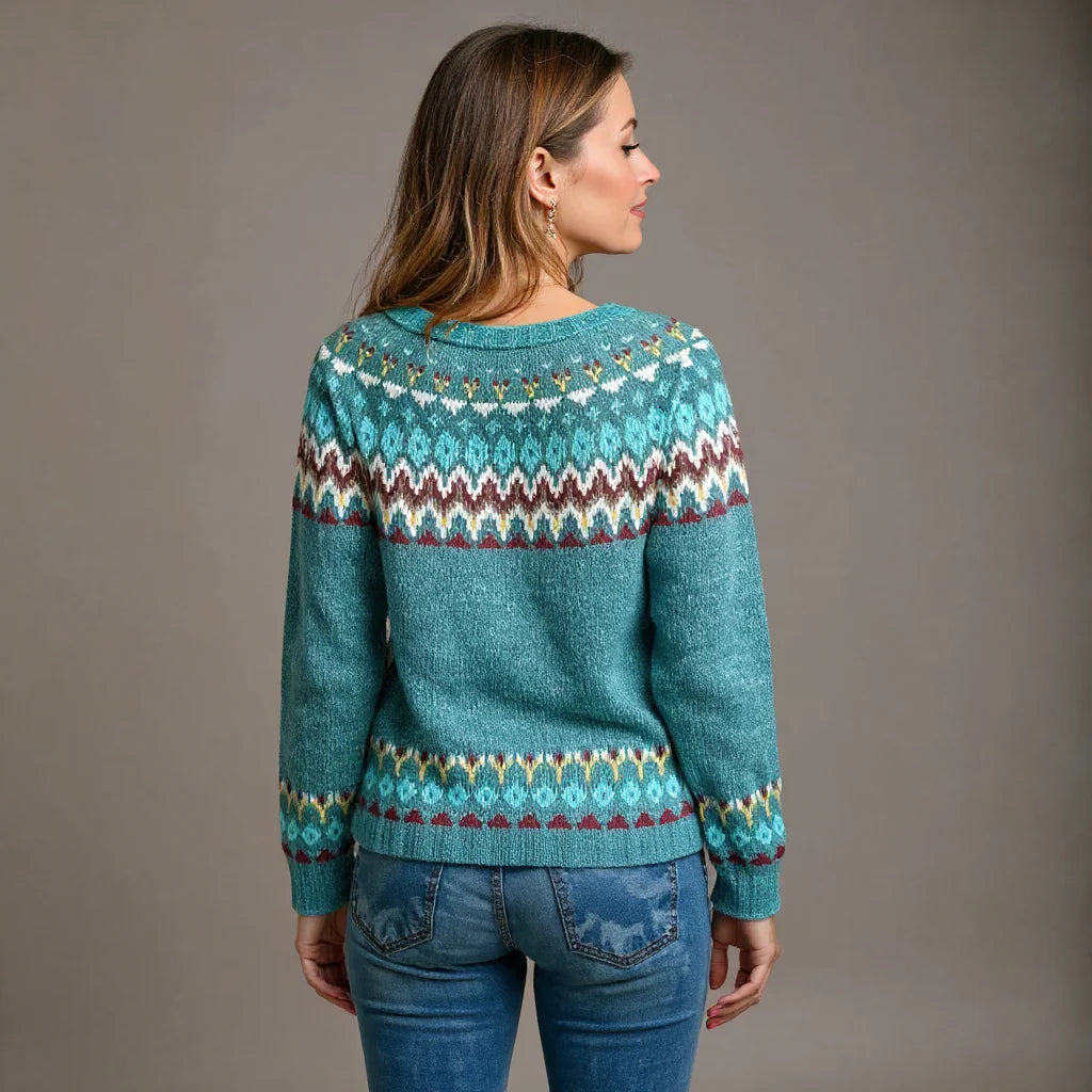 MAITE™ | SUÉTER VINTAGE DE PUNTO ISLANDÉS