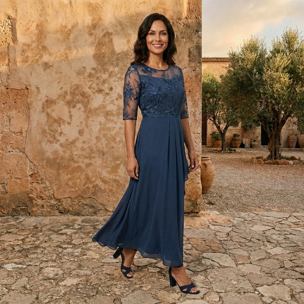 LOLA CASTELL | VESTIDO DE GASA ELEGANTE