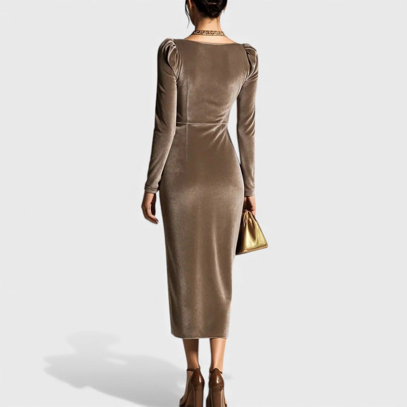 MILAN™ Elegante Vestido de Terciopelo Plisado ¡Destaca tu estilo!