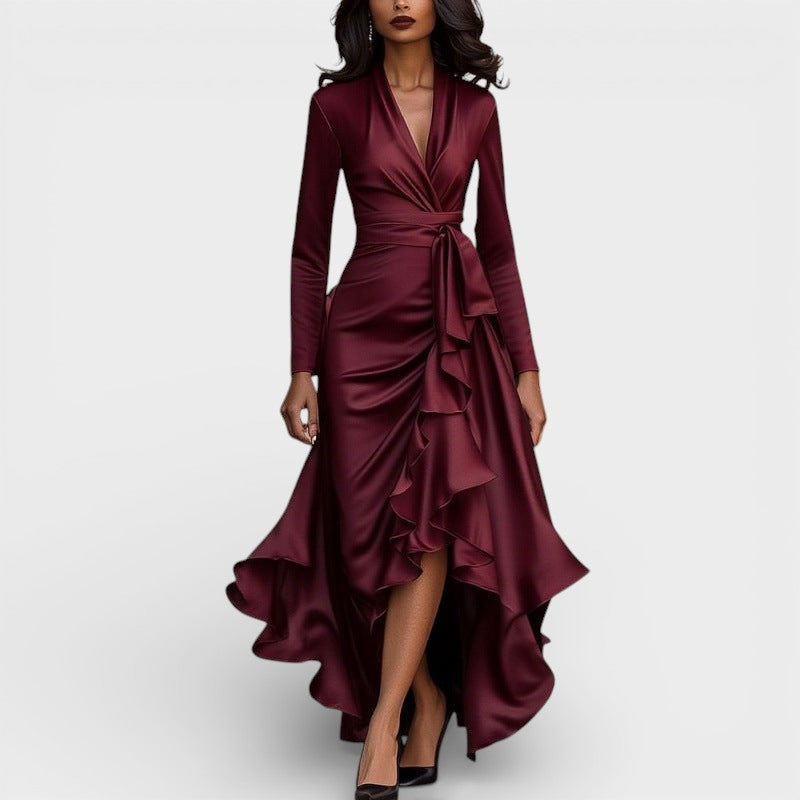 MERI™  Elegante Vestido Largo Fluido: Derrocha Estilo y Sofisticación