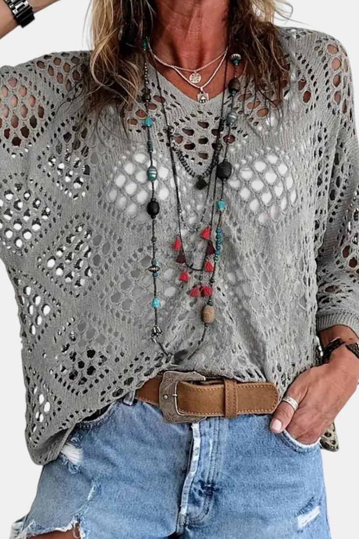 FERNANDA™ Encanto de Encaje: Blusa para deslumbrar