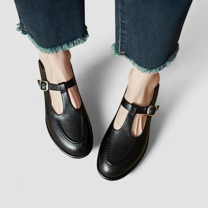 ATENEA™ | Zapatos ortopédicos Mary Jane de tacón bajo