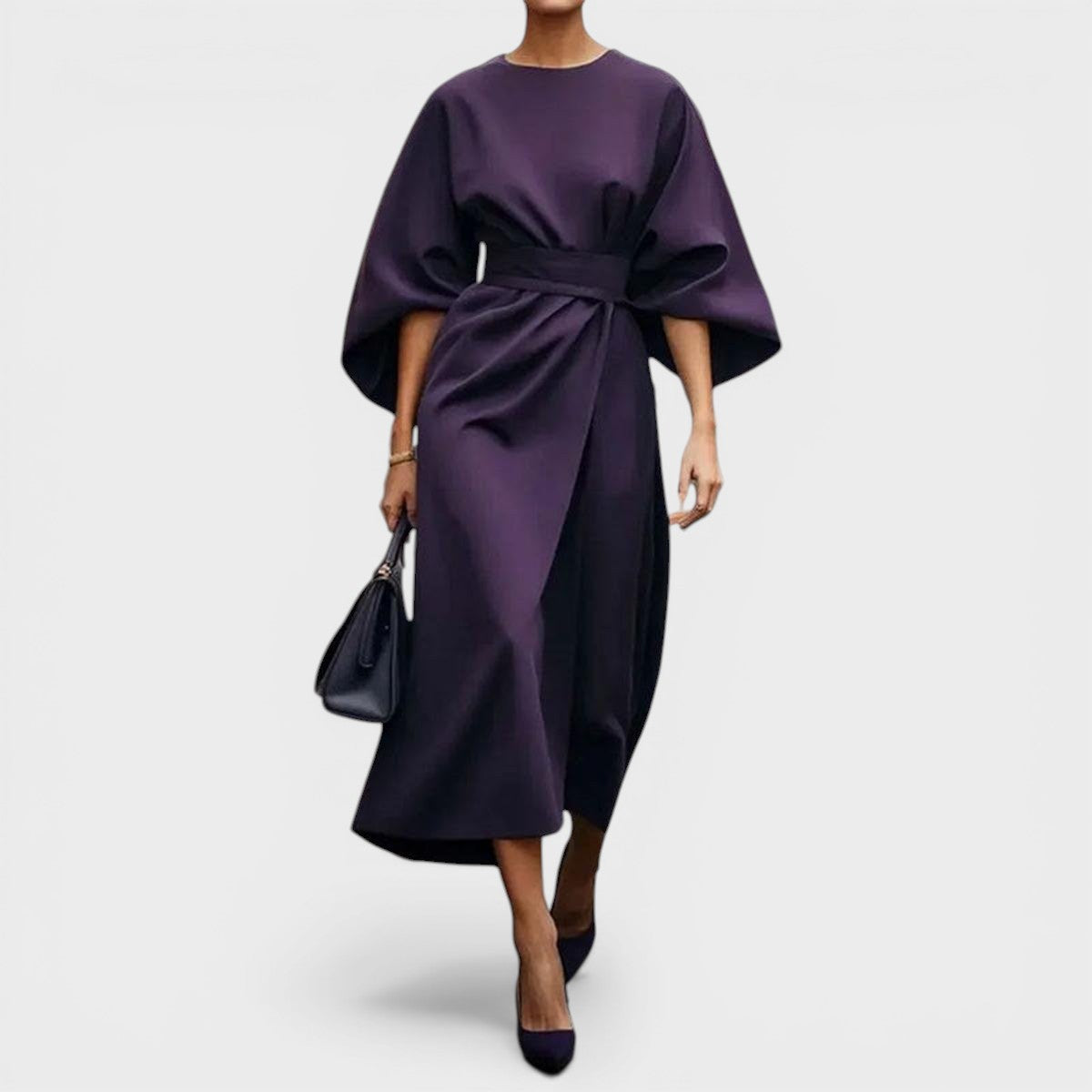 MICAELA™ Brillo Real: Vestido satinado elegante 