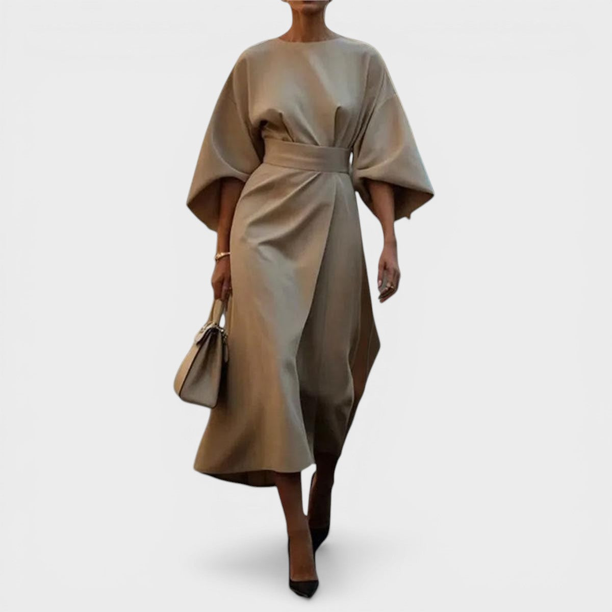 MICAELA™ Brillo Real: Vestido satinado elegante 