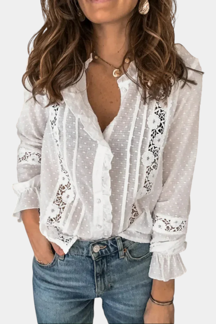 NOELIA™ Blusa Encantadora Susurro de Elegancia