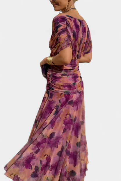 NEREA™  Jardín en Flor Vestido Largo con Escote en V