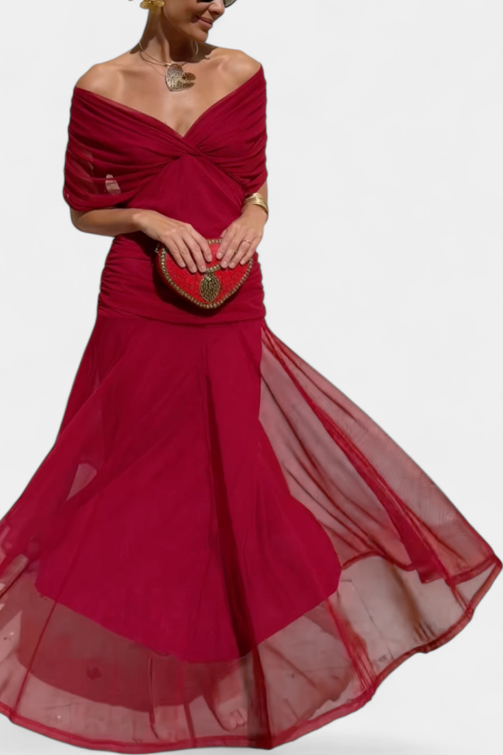 NEREA™  Jardín en Flor Vestido Largo con Escote en V