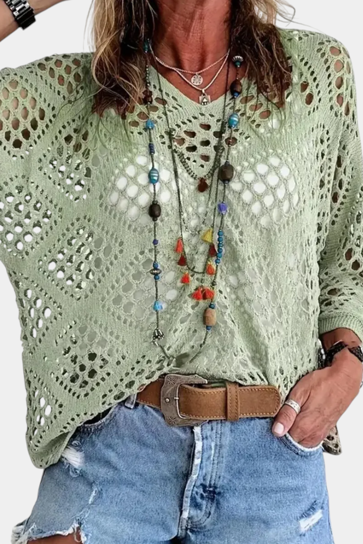 FERNANDA™ Encanto de Encaje: Blusa para deslumbrar