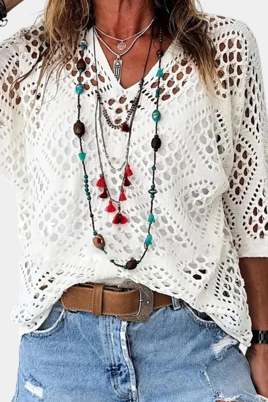 FERNANDA™ Encanto de Encaje: Blusa para deslumbrar