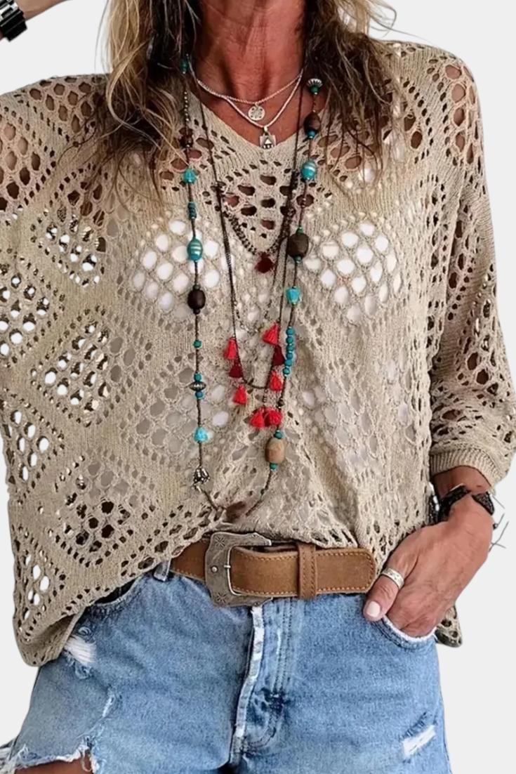 FERNANDA™ Encanto de Encaje: Blusa para deslumbrar