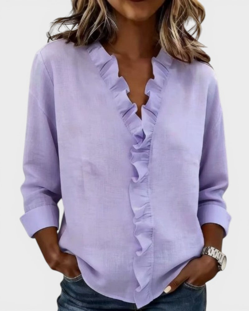 MANUELA™ Encanto en Capas: Blusa con Volantes Atemporales