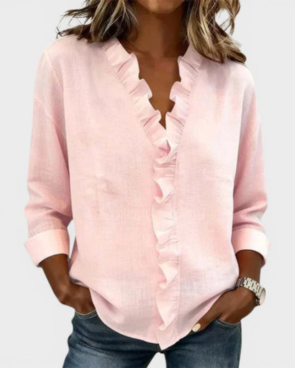 MANUELA™ Encanto en Capas: Blusa con Volantes Atemporales