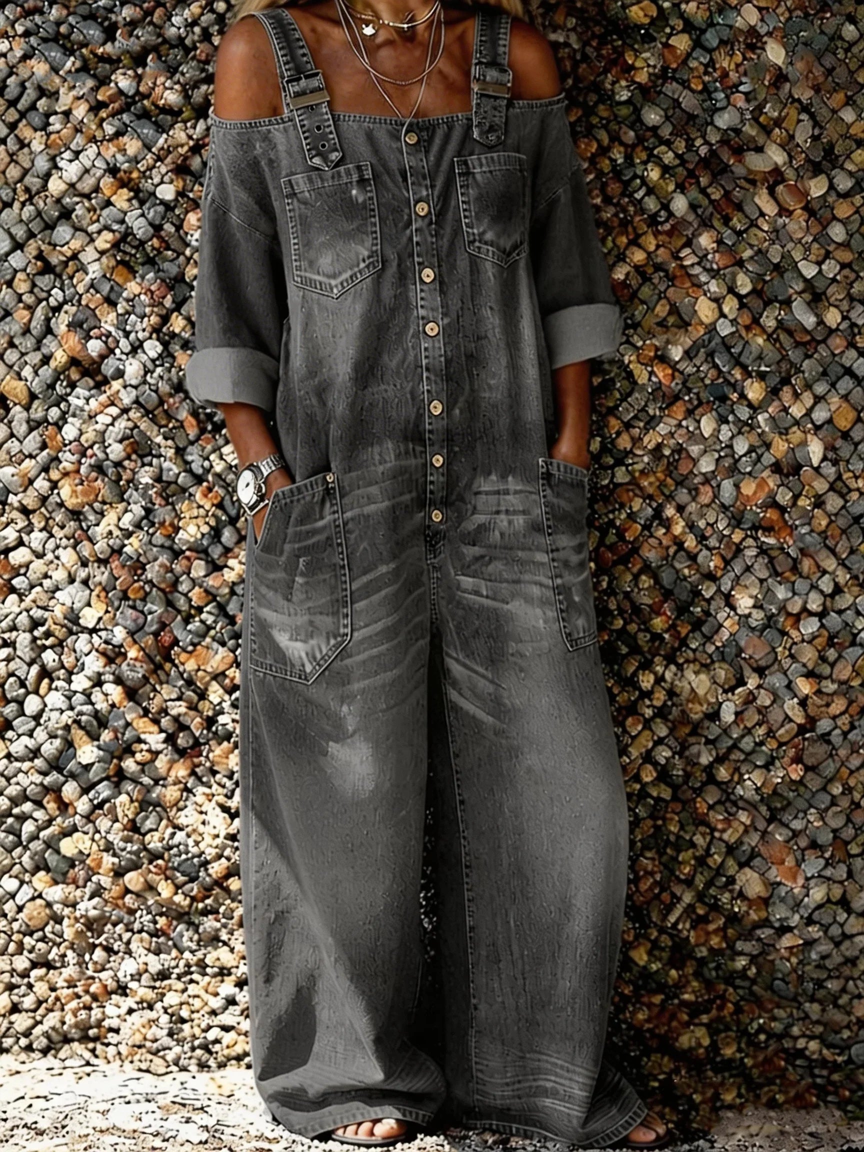 Bo™ | Overol de denim con tirantes