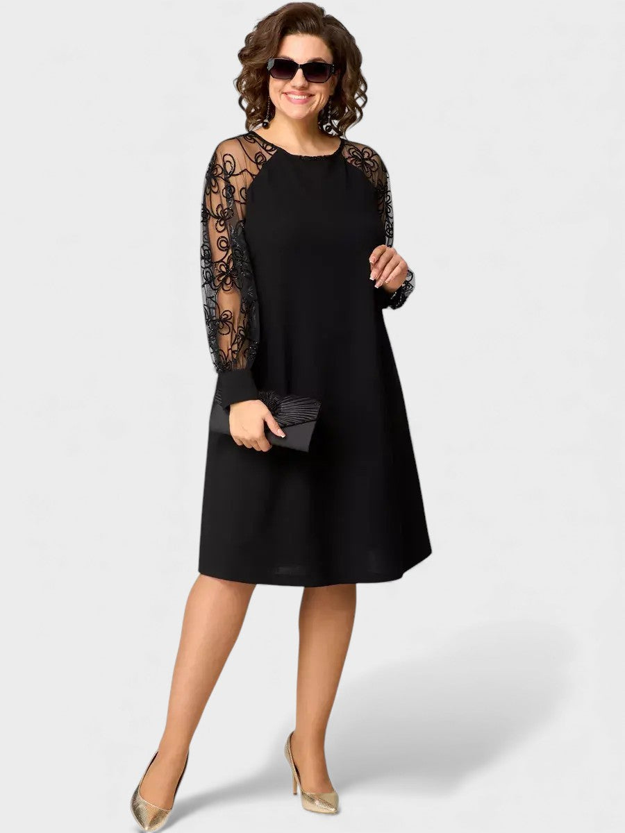 SILVIA™ Brilla en cualquier ocasión con Elegante vestido midi para eventos especiales