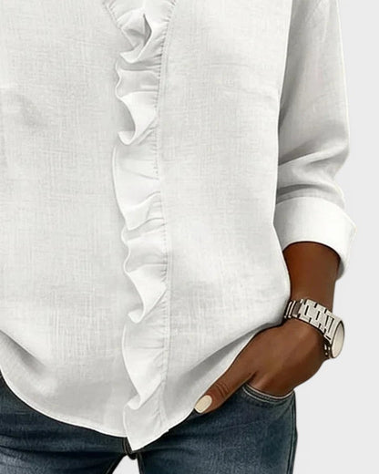 MANUELA™ Encanto en Capas: Blusa con Volantes Atemporales