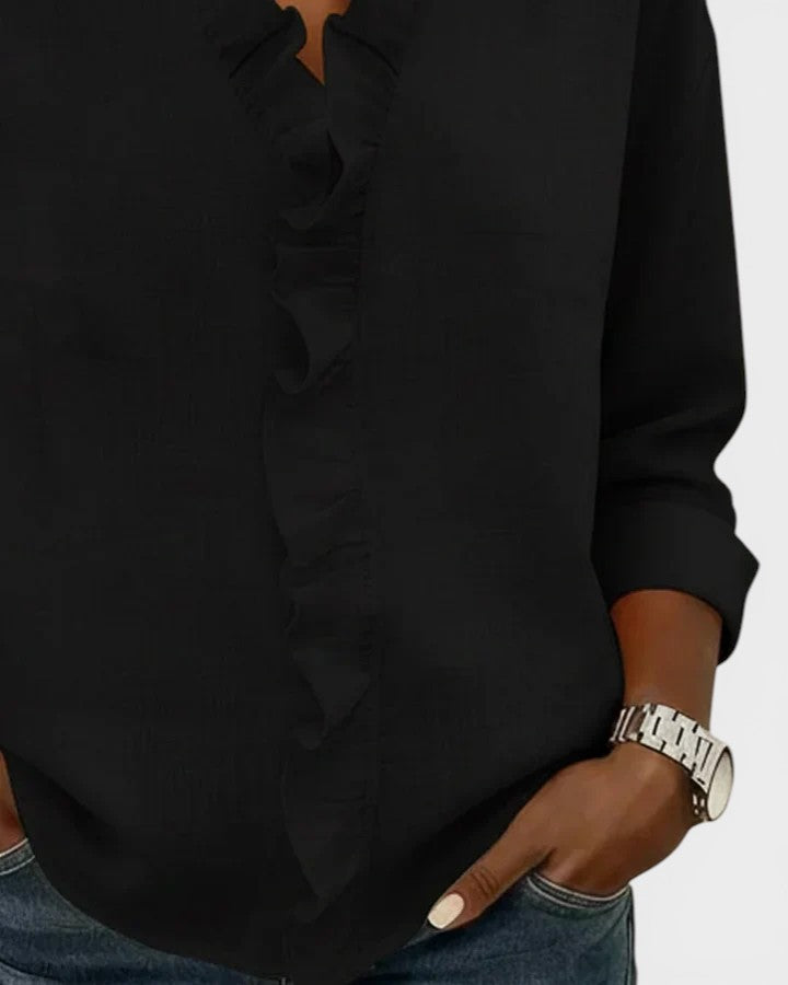 MANUELA™ Encanto en Capas: Blusa con Volantes Atemporales