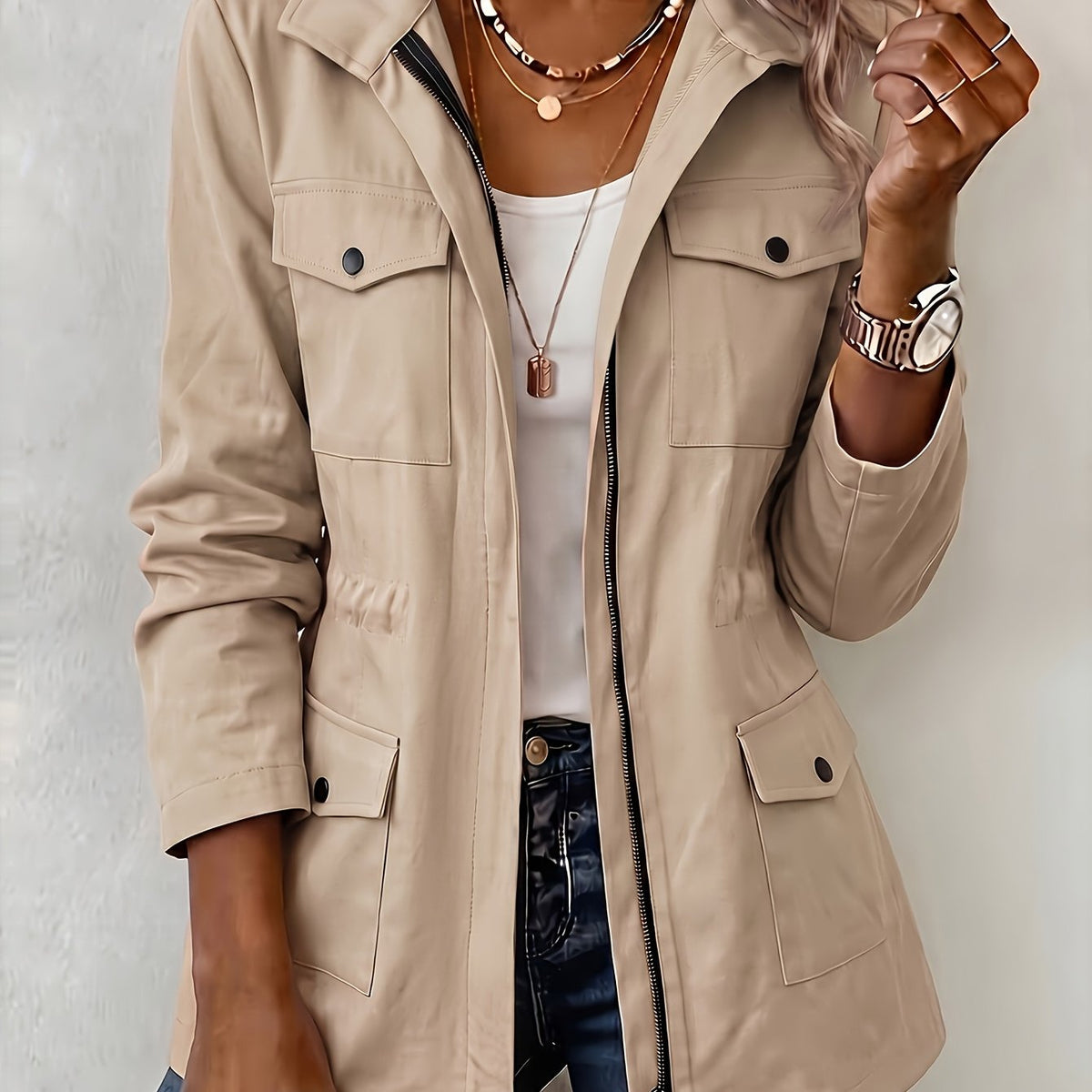 Renata | Chaqueta Utilitaria con Bolsillos