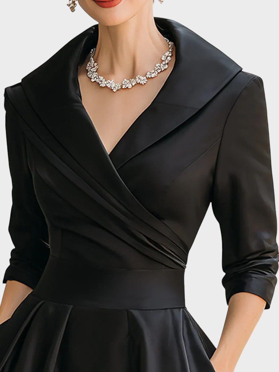 CLAUDIA™  Brillo y Elegancia: Vestido de Satén 