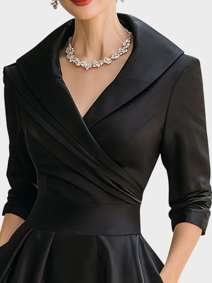 CLAUDIA™  Brillo y Elegancia: Vestido de Satén 