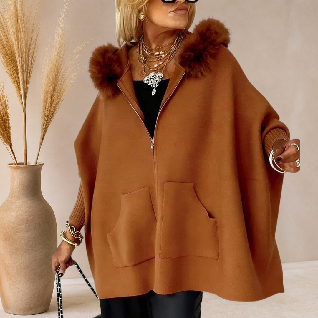 Irene | Chaqueta Capa Oversize con Capucha
