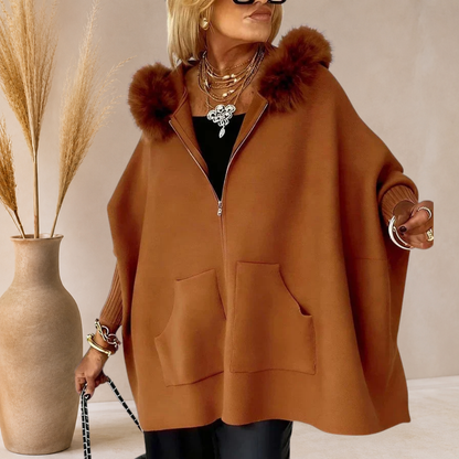 Irene | Chaqueta Capa Oversize con Capucha