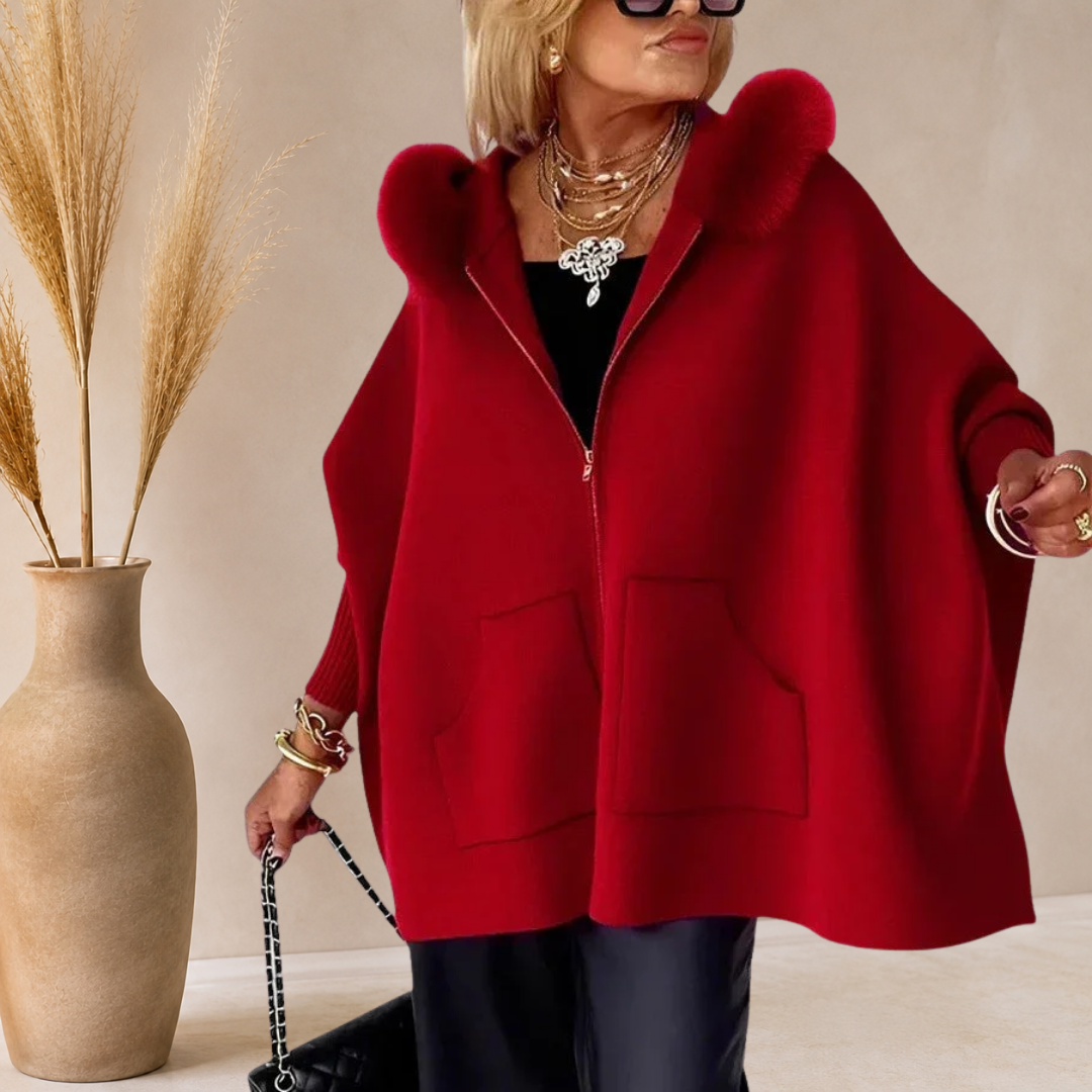 Irene | Chaqueta Capa Oversize con Capucha