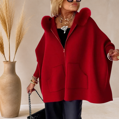 Irene | Chaqueta Capa Oversize con Capucha