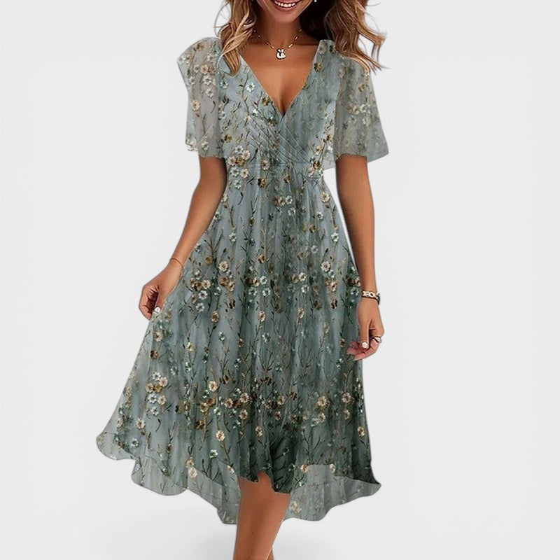 LUCIA™ Arcoiris de Elegancia: Vestido Colorido 