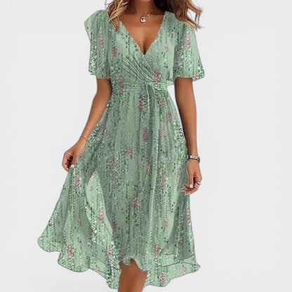 LUCIA™ Arcoiris de Elegancia: Vestido Colorido 