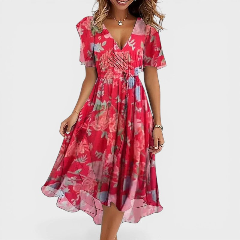 LUCIA™ Arcoiris de Elegancia: Vestido Colorido 