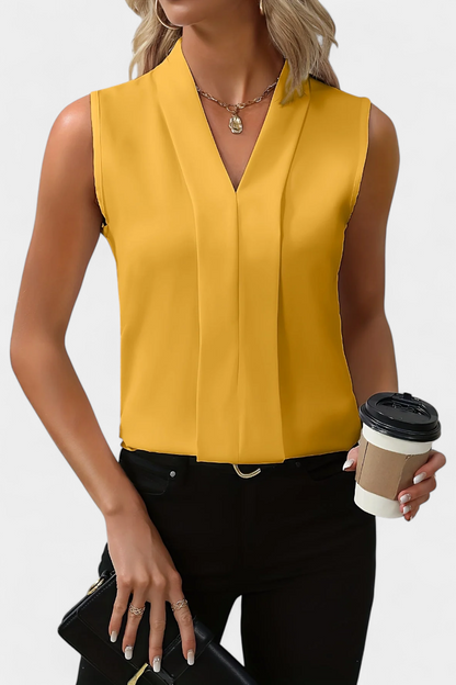 INES™ Blusa Divina Sin Mangas: Elegancia y Estilo en un Diseño Fluida