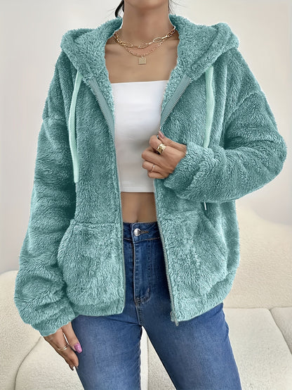 Laura | Chaqueta de Pelo que Entra sobre un Jersey