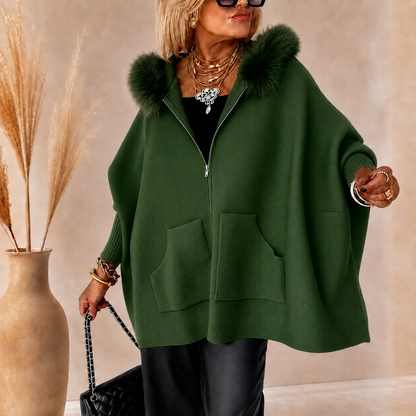 Irene | Chaqueta Capa Oversize con Capucha