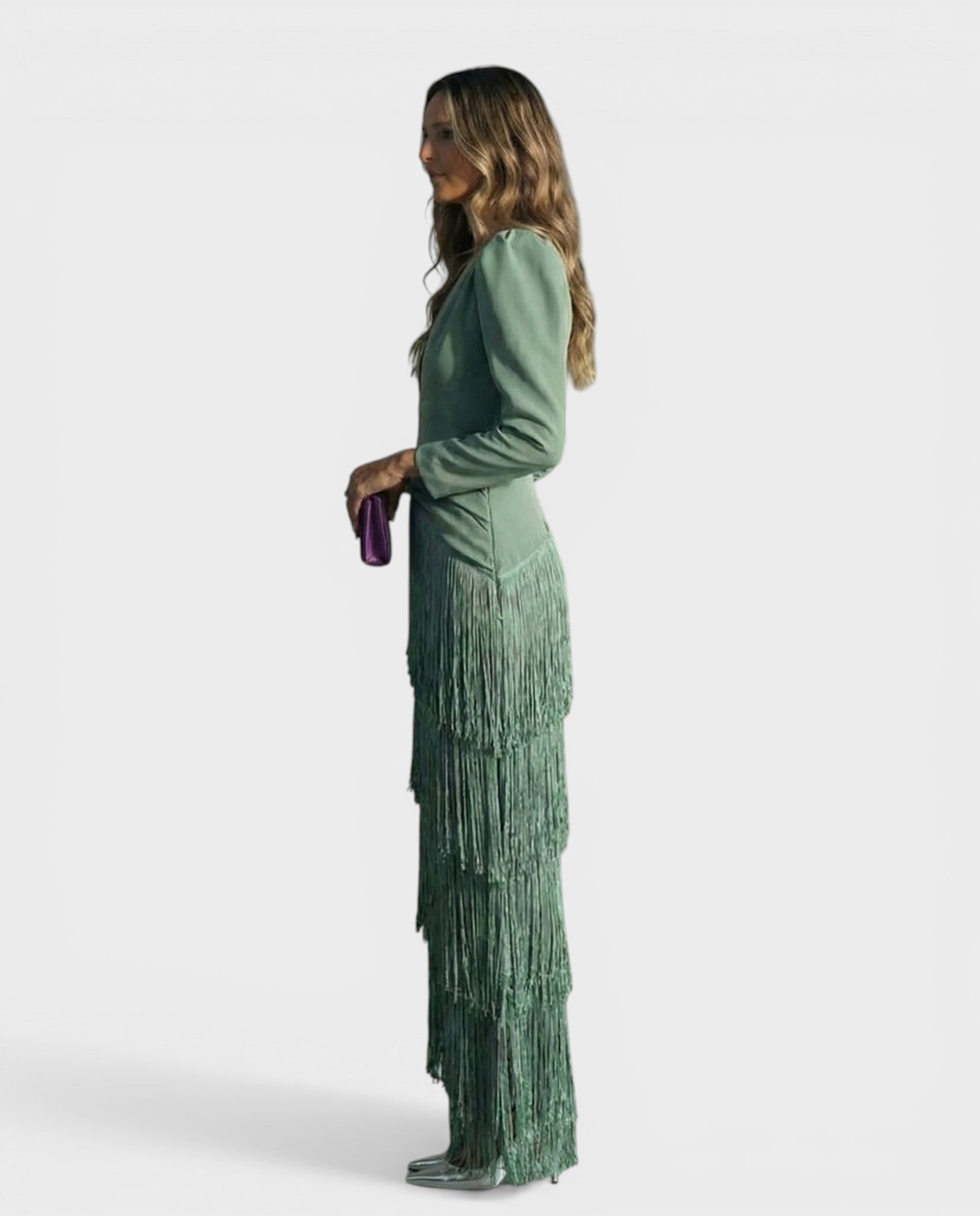 ELENA™ Brillo Nocturno: Vestido Elegante con Flecos  