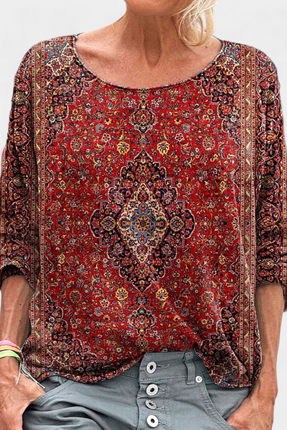 Blusa Bohemia Retro Omari: ¡Talla Oversized para un Estilo Único!