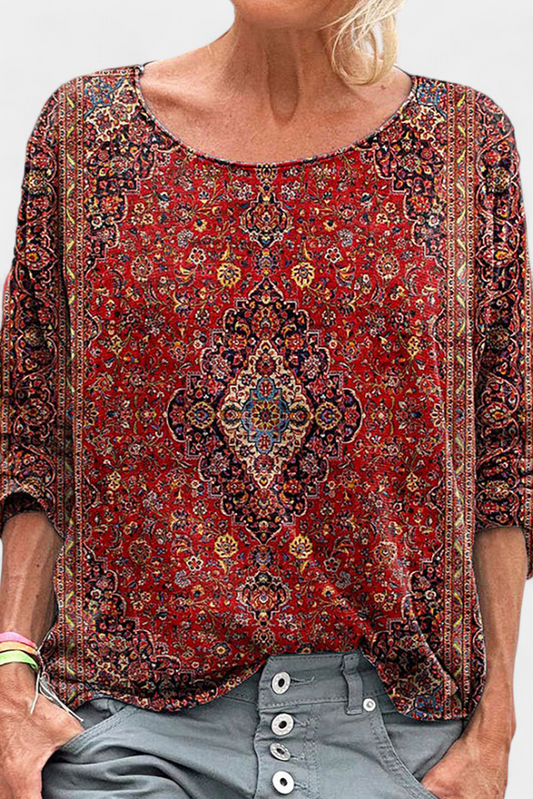 Blusa Bohemia Retro Omari: ¡Talla Oversized para un Estilo Único!